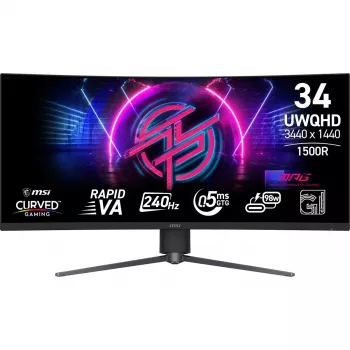 MSI MPG 346CQRF X24 computer monitor 86.4 cm (34 inch) 3440 x 1440 pixels UltraWide Quad HD Black