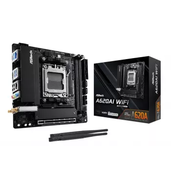 ASRock Motherboard A620AI Wi-Fi AM5 AMD A620A 2 X DDR5 1 X HDMI 2.1 Tmds/frl 8g Compatible mITX