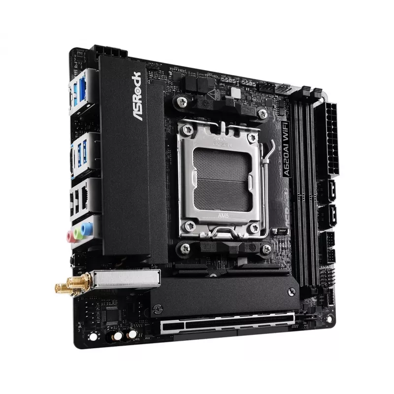 ASRock Motherboard A620AI Wi-Fi AM5 AMD A620A 2 X DDR5 1 X HDMI 2.1 Tmds/frl 8g Compatible mITX