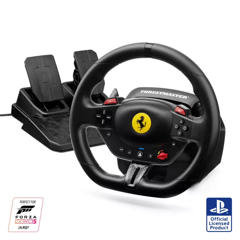 Thrustmaster T98-P FERRARI 296 GTB Black Steering wheel + Pedals PC, PlayStation 4, PlayStation 5