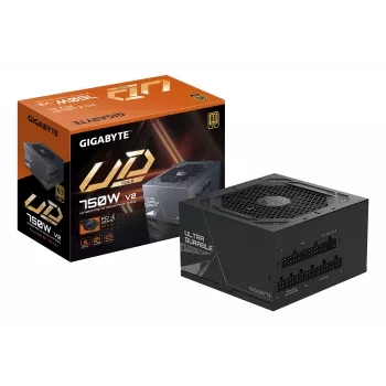 GIGABYTE UD750GM PG5 V2 Power Supply Unit- PCIe Gen 5.1, 80 PLUS Gold, Fully Modular Design, 120mm Fan, ATX 3.1 compatible, EU Plug