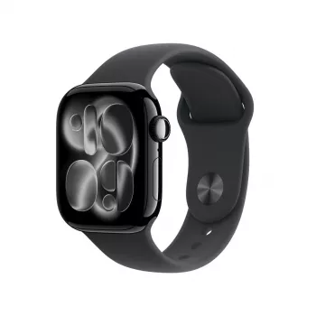 APPLE Watch Series 11 gps + Cellular 42mm jet Black Aluminium Case With Black Sport Band S/m