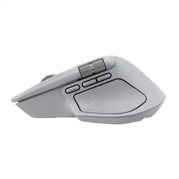 Logitech mouse MX Master 4 — right‑hand, laser 8000 DPI, RF Wireless + Bluetooth, 8 buttons, grey