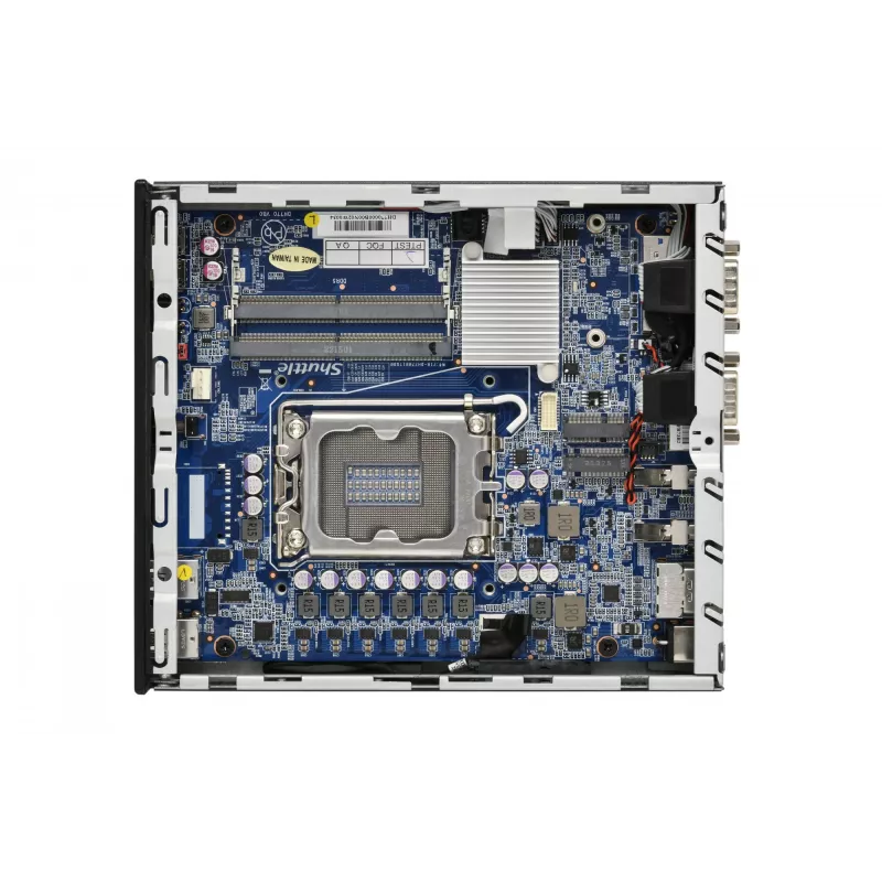 Shuttle Slim PC DH770 , S1700, 2x HDMI, 2x DP , 2x 2.5G LAN, 2x COM, 8x USB, 1x 2.5 inch, 2x M.2, 24/7 permanent operation, incl. VESA