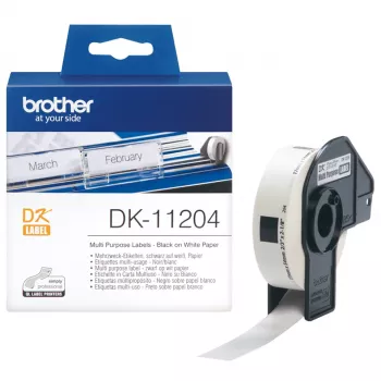 Brother Multi Purpose Labels, Black on white, 400 pc(s), DK, White, Direct thermal, China