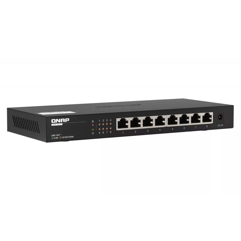 QNAP QSW-1108-8T network switch Unmanaged 2.5G Ethernet (100/1000/2500) Black