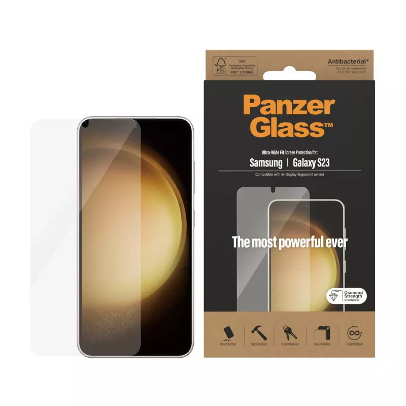PanzerGlass ® Screen Protector Samsung Galaxy S23 | Ultra-Wide Fit
