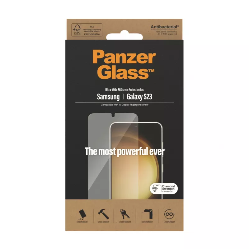 PanzerGlass ® Screen Protector Samsung Galaxy S23 | Ultra-Wide Fit