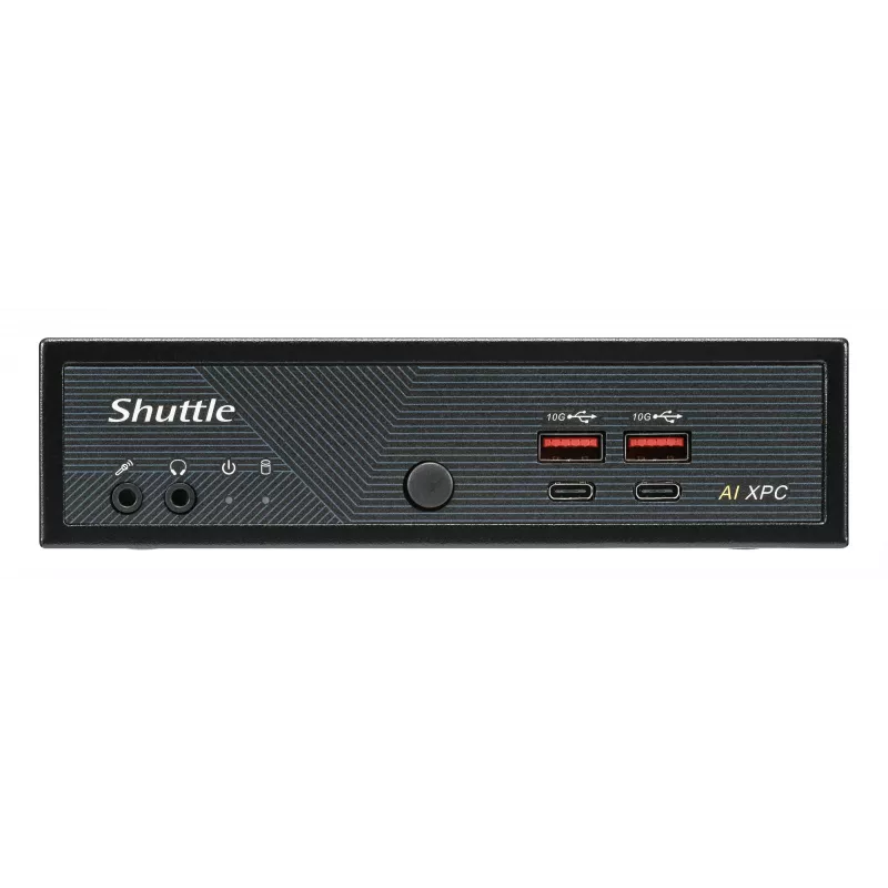 Shuttle Slim AI PC DN11H5 Intel Core Ultra 5 125H, Intel Arc graphics, 2xHDMI, 2x DP, 4x 2.5Gbit LAN, VESA, 24/7 permanent operation