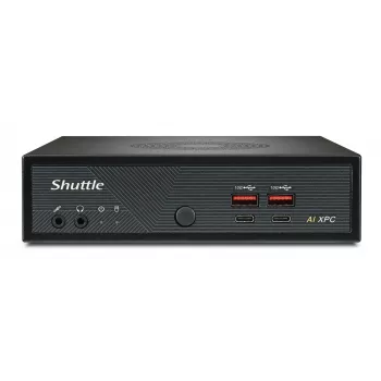 Shuttle Slim AI PC DN11H9 Intel Core Ultra 9 185H, Intel Arc graphics, 2xHDMI, 2x DP, 4x 2.5 Gbit LAN, VESA, 24/7 permanent operation