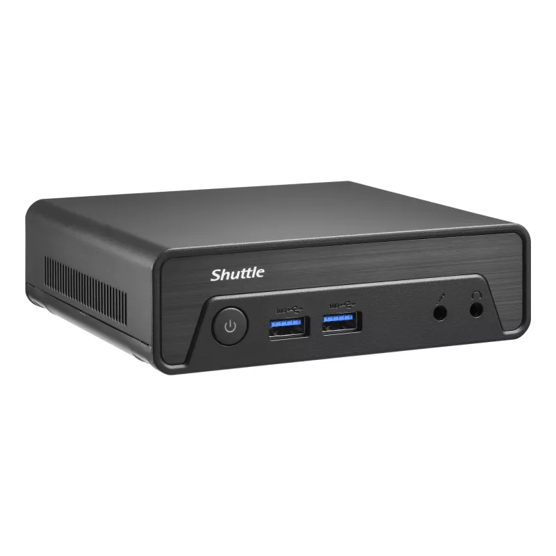 Shuttle Nano PC NE10N, Intel N 100, 1x HDMI, 1x DP, 6x USB, 1x LAN, fanless, 24/7 permanent operation, incl. VESA
