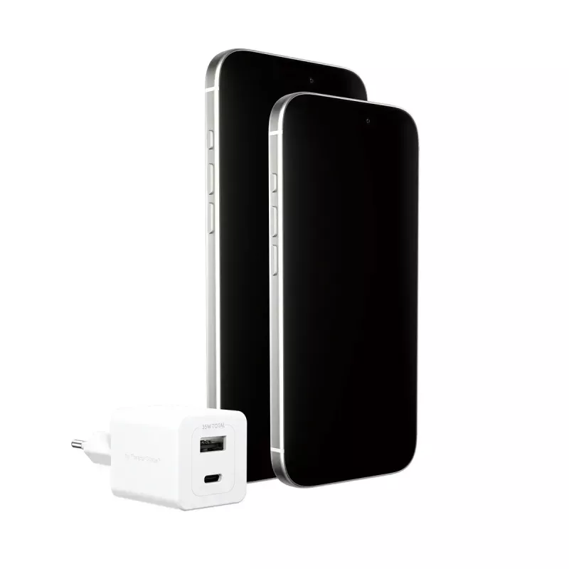 PanzerGlass empower™ by ® Turbo 35W Charger incl. USB-C + USB-A | EU Plug | Silver White