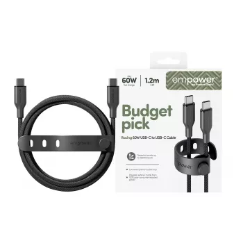 PanzerGlass empower™ by ® Racing 60W USB-C to USB-C Cable | USB 2.0 | 1.2M | Space Black