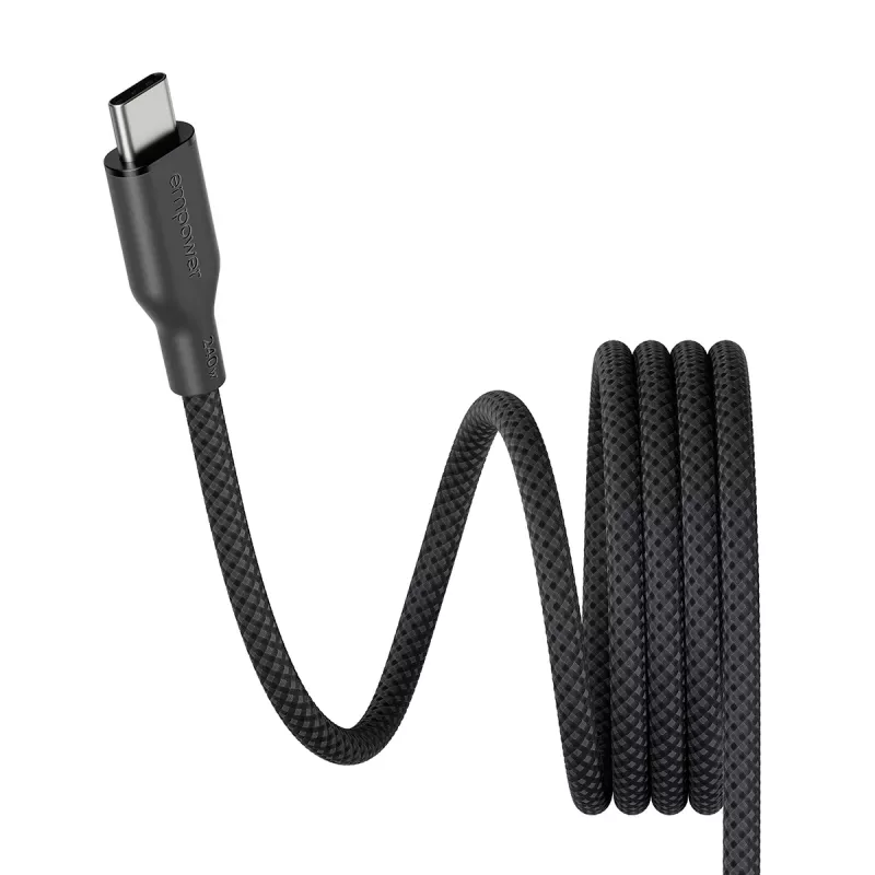 PanzerGlass empower™ by ® Magnetic 240W USB-C to USB-C Cable | USB 2.0 | 1.5M | Space Black