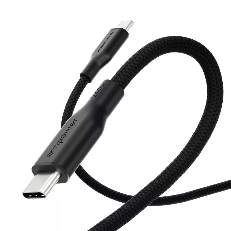 PanzerGlass empower™ by ® Racing 240W USB-C to USB-C Cable | USB 2.0 | 1.2M | Space Black