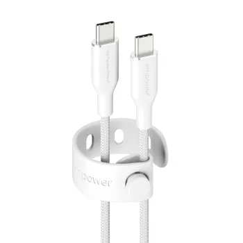 PanzerGlass empower™ by ® Racing 60W USB-C to USB-C Cable | USB 2.0 | 1.2M | Silver White