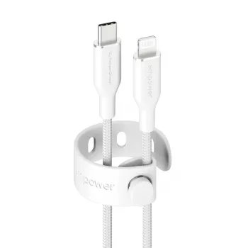 PanzerGlass empower™ by ® Racing 60W USB-C to Lightning Cable | USB 2.0 | 1.2M | Silver White