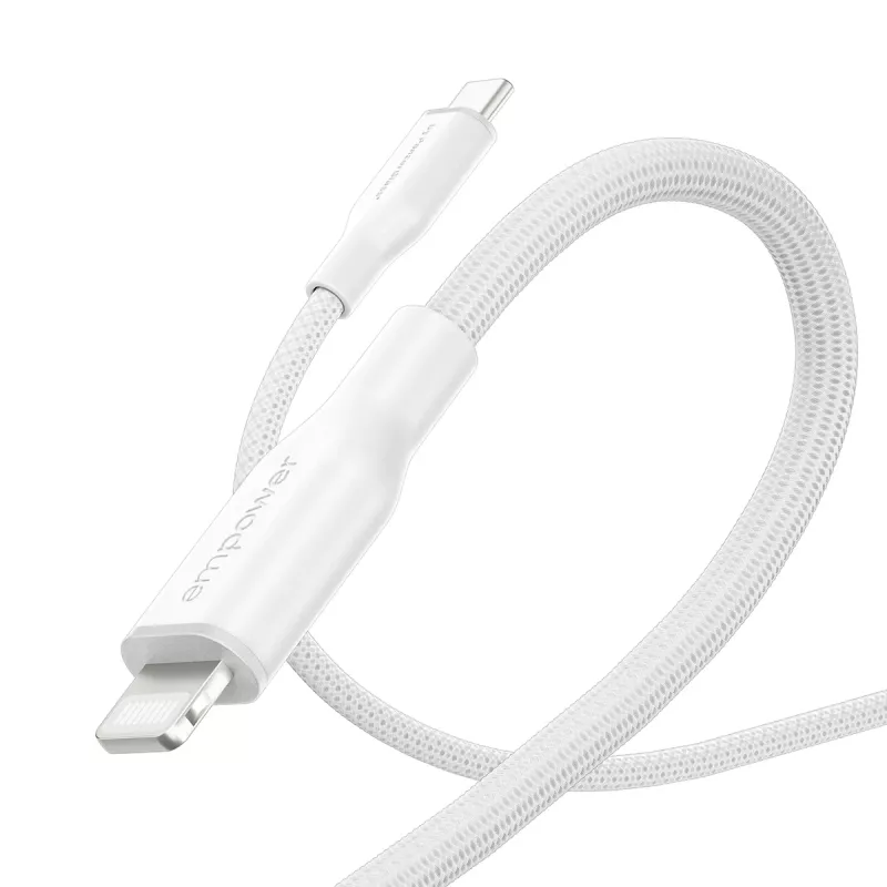 PanzerGlass empower™ by ® Racing 60W USB-C to Lightning Cable | USB 2.0 | 1.2M | Silver White