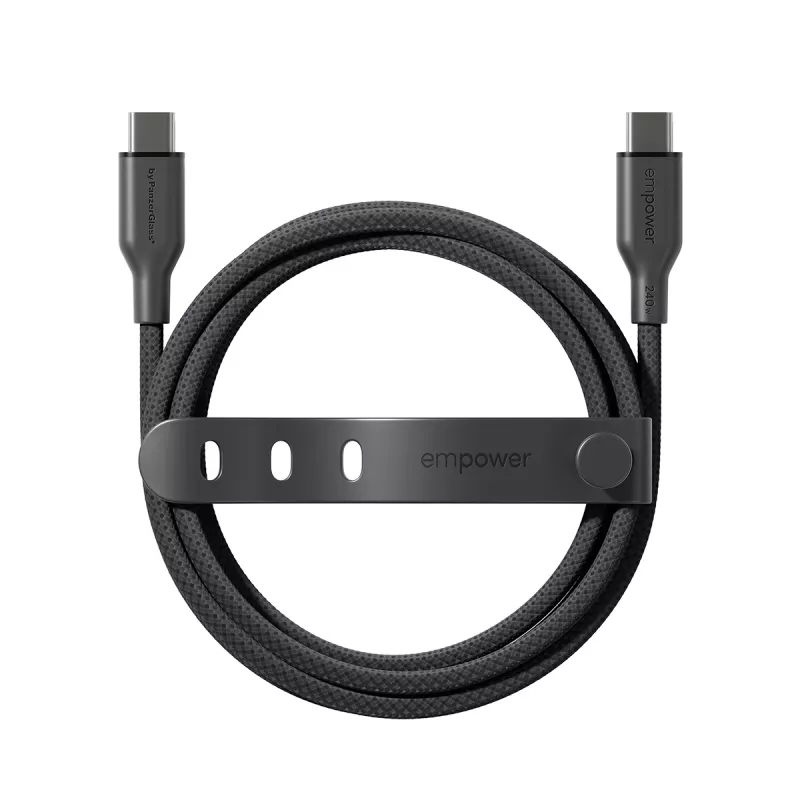 PanzerGlass empower™ by ® Racing 240W USB-C to USB-C Cable | USB 2.0 | 2M | Space Black