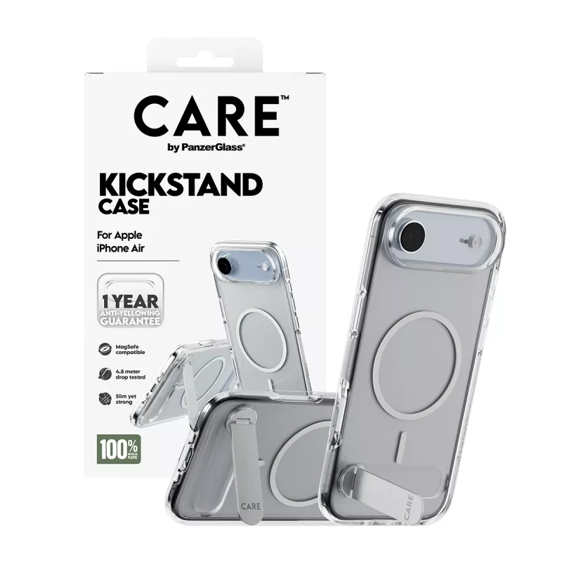 PanzerGlass CARE™ by ® Case Transparent w. Kickstand & MagSafe iPhone Air