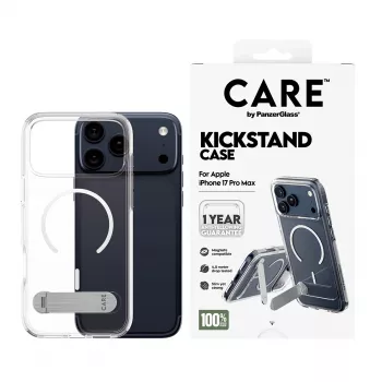 PanzerGlass CARE™ by ® Case Transparent w. Kickstand & MagSafe iPhone 17 Pro Max