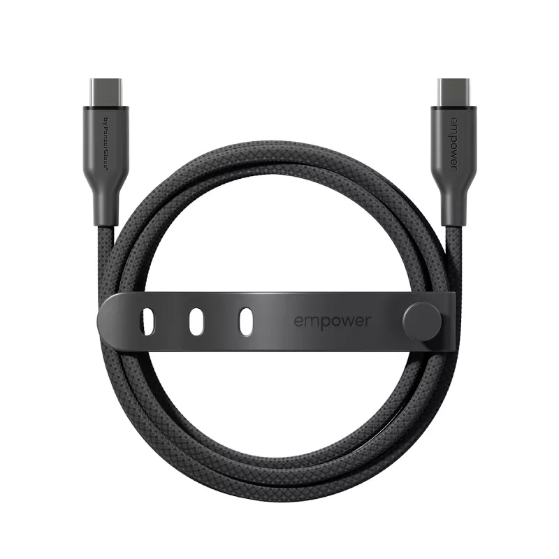 PanzerGlass empower™ by ® Racing 60W USB-C to USB-C Cable | USB 2.0 | 2M | Space Black