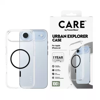 Cover PanzerGlass CARE by Flagship Case Transparent Urban Explorer Black MagSafe iPhone 17 Air