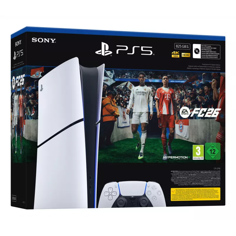 Sony PlayStation 5 Digital + EA Sports FC 26 Bundle 825 GB Wi-Fi Black, White