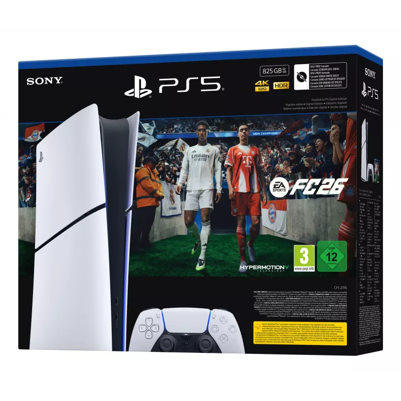 Sony PlayStation 5 Digital + EA Sports FC 26 Bundle 825 GB Wi-Fi Black, White
