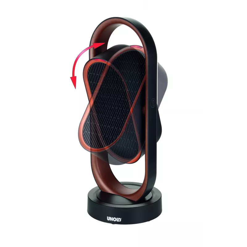 Unold Ceramic Fan Heater 3D, Fan electric space heater, Ceramic, -45 - 45°, 80°, 8 h, 1.5 m