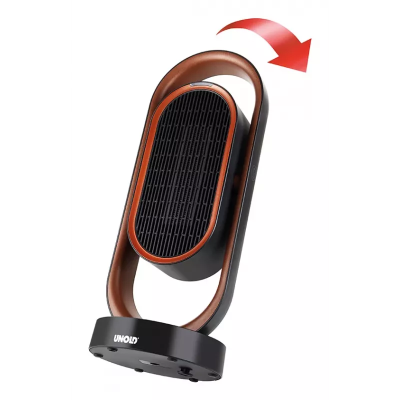 Unold Ceramic Fan Heater 3D, Fan electric space heater, Ceramic, -45 - 45°, 80°, 8 h, 1.5 m