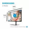 HP Z25xs G3 computer monitor 63.5 cm (25 inch) 2560 x 1440 pixels Quad HD Black