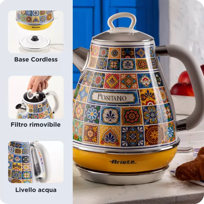 Electric kettle Ariete 2869/0P 1.7L 2200W Multicolour Yellow