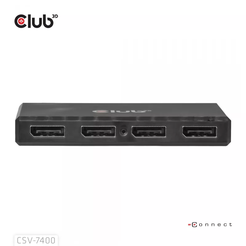 CLUB3D Quad DisplayPort™ Hub – 4 x 4K Resolution @ 30Hz, MST Support
