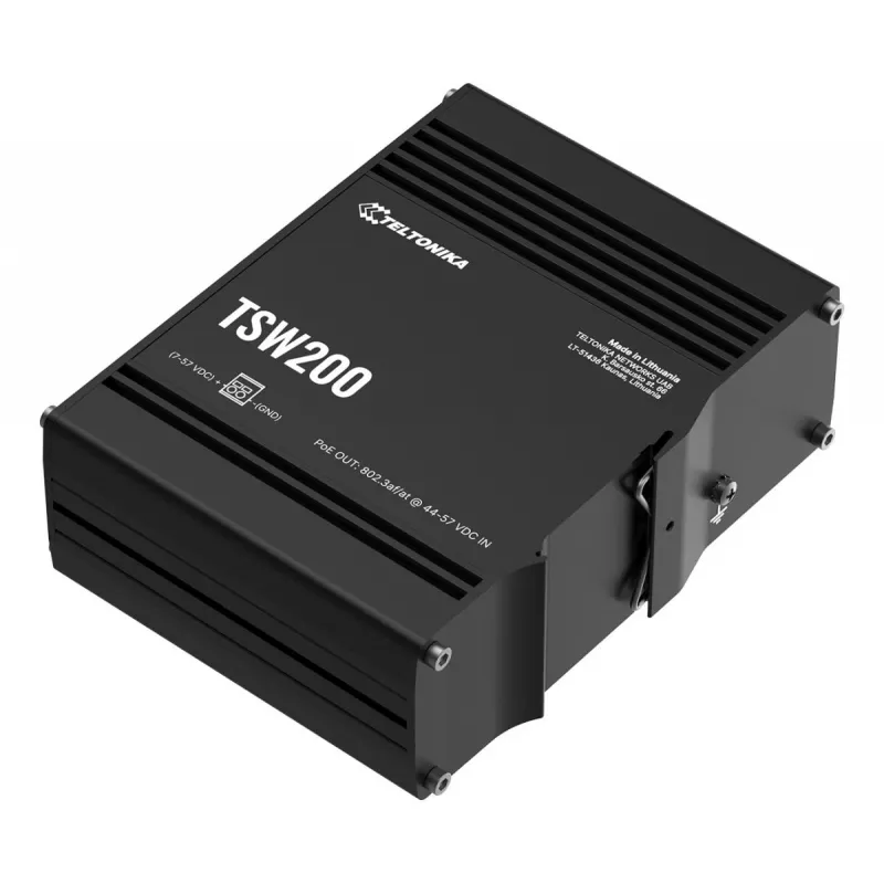 TELTONIKA TSW200 Industrial Unmanaged PoE+ Gigabit Ethernet Switch