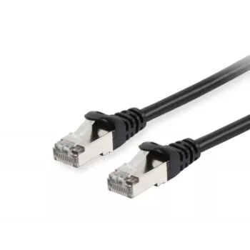 Equip Cat.6A S/FTP Patch Cable, 0.5, Black, 0.5 m, Cat6a, S/FTP (S-STP), RJ-45, RJ-45, Black