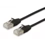 Equip Cat.6A F/FTP Slim Patch Cable, 1m, Black, 1 m, Cat6a, F/FTP (FFTP), RJ-45, RJ-45, Black