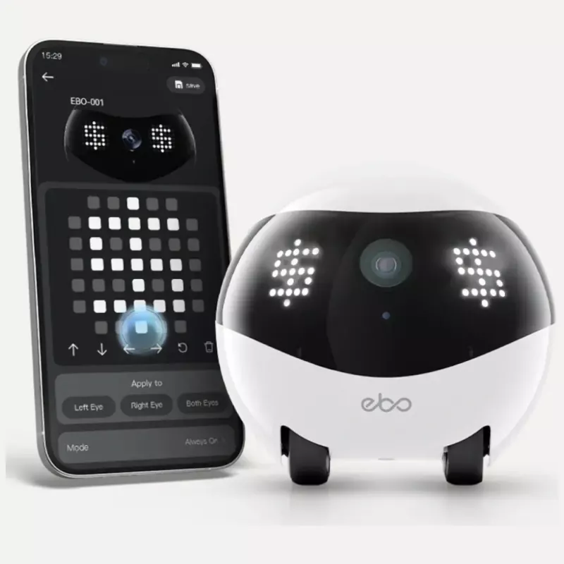 Monitoring robot Enabot EBO AIR 2 — mobile home camera, pink