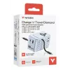 Verbatim Charge 'n' Travel 70W 2C retractable Universal Travel Adapter Blue