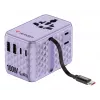 Verbatim Charge 'n' Travel 100W Universal Travel Adapter with retractable cable Purple