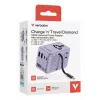 Verbatim Charge 'n' Travel 100W Universal Travel Adapter with retractable cable Purple