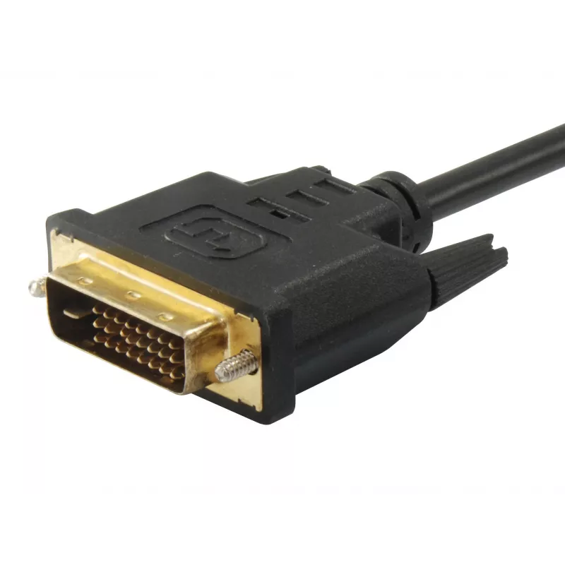 Equip HDMI to DVI-D Single Link Cable, 2m, 2 m, HDMI, DVI-D, Male, Male, Gold