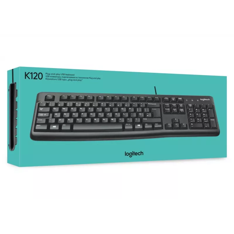 LOGITECH K120 Keyboard - USB Corded - Qwerty Us/int'l