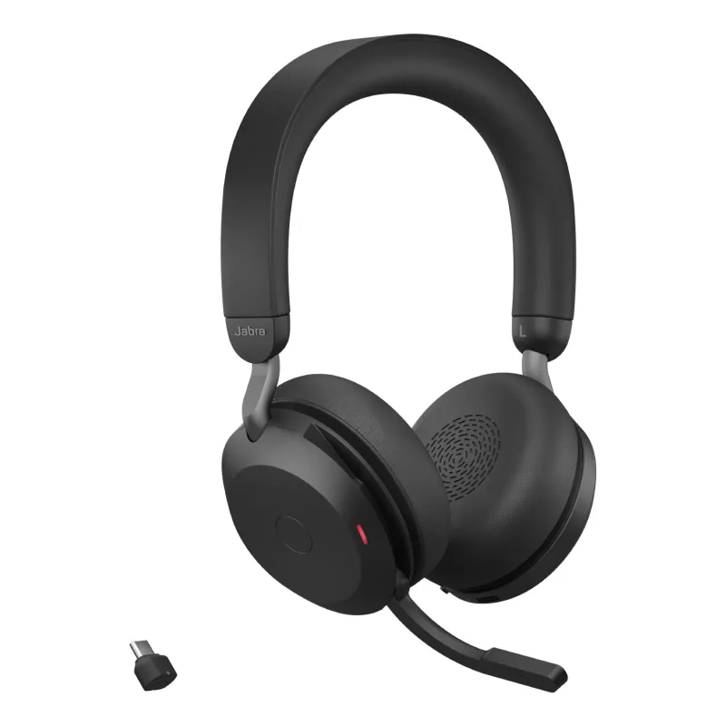 Jabra Evolve2 75 - USB-C UC - Black, Wired & Wireless, Office/Call center, 20 - 20000 Hz, 197 g, Headset, Black