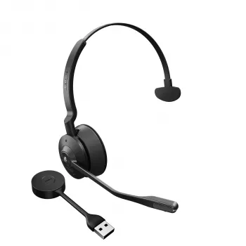 Jabra Engage 55 - USB-A MS Mono, EMEA/APAC, Wireless, Office/Call center, 57 g, Headset, Black, Titanium