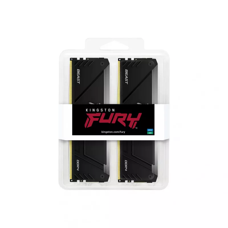 Kingston Technology FURY Beast 32GB 3200MT/s DDR4 CL16 DIMM (Kit of 2) RGB