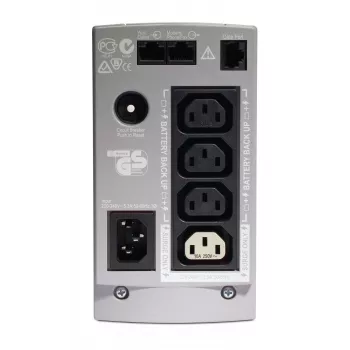 APC Back-UPS, 500VA/300W, Tower, 230V, 4x IEC C13 Outlets , User Replaceable Battery
