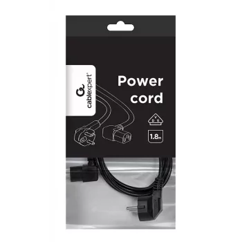 GEMBIRD Power Cord (Right Angled C13), VDE Approved, 2.0m