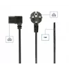 GEMBIRD Power Cord (Right Angled C13), VDE Approved, 2.0m