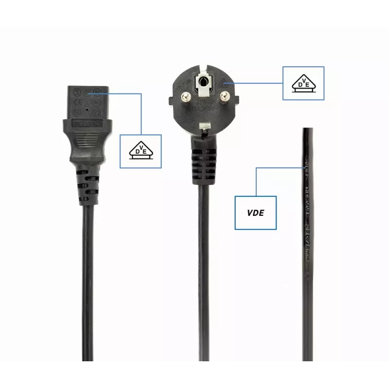 GEMBIRD Power Cord (C13), VDE Approved 5m